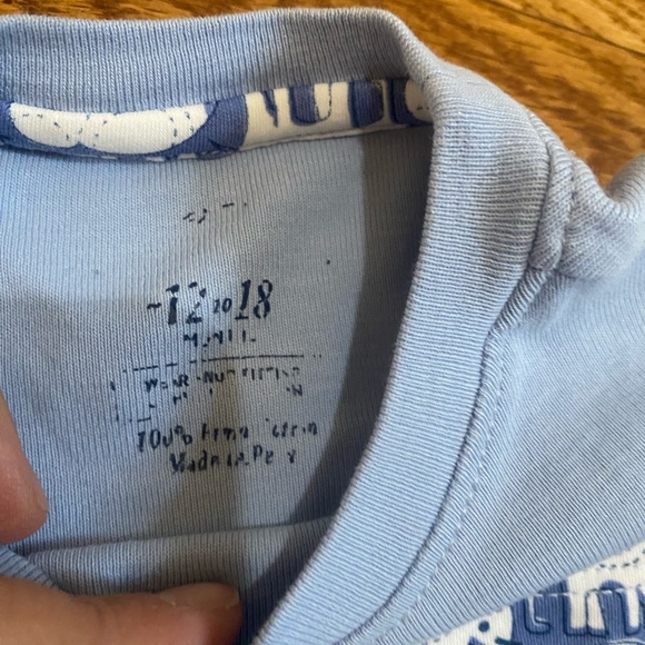 Blue Elephant Print Kids Pajamas Roberta roller rabbit - Picture 2 of 2